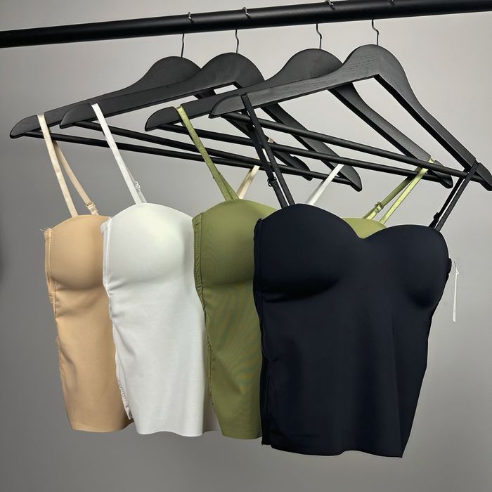 Дамско бюстие / топ с твърди чашки 4 цвята