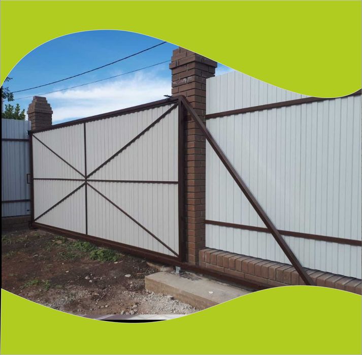 Откатные ворота  монтаж