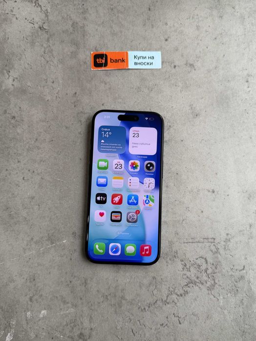 100% Батерия! iPhone 15 PRO Лизинг от 19€/мес  Blue Titanium / син 28GB USA E SIM