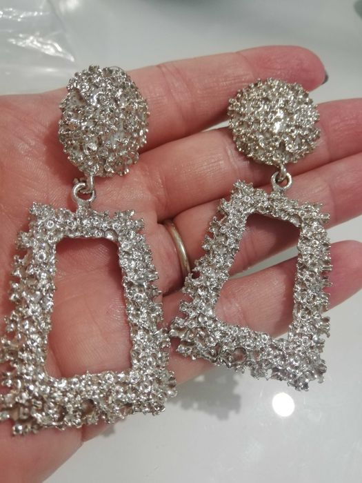 Дамски  обеци сребърен цвят-Нови