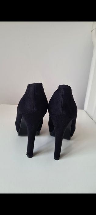 Pantofi negri eleganți cu platformă cu toc damă mărimea 35
