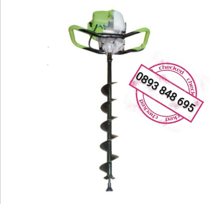 Бензинов Свредел STAHLMAYER 72кубика гум дръжки + 200мм бургия