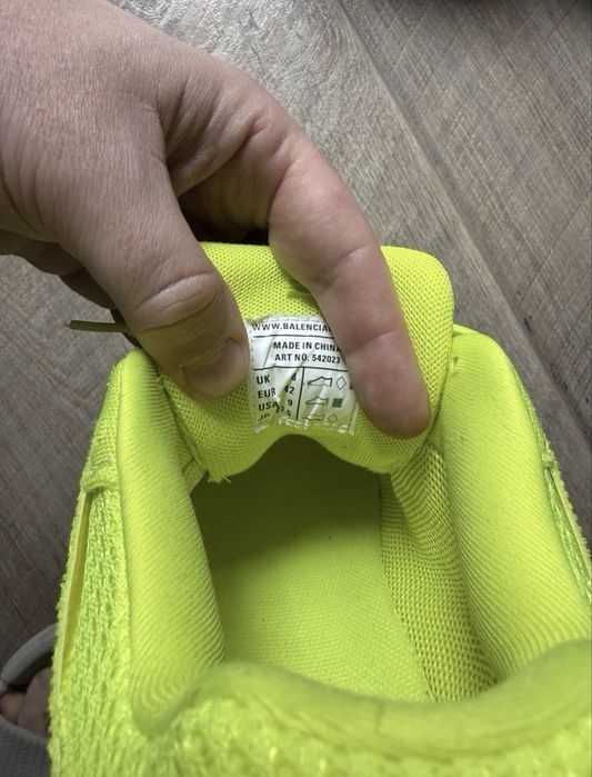 Balenciaga track neon green us 9