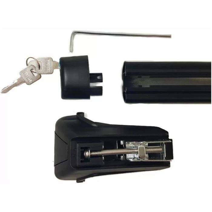 Греди напречни за багажник за кола със стандартни релси 135см с ключ