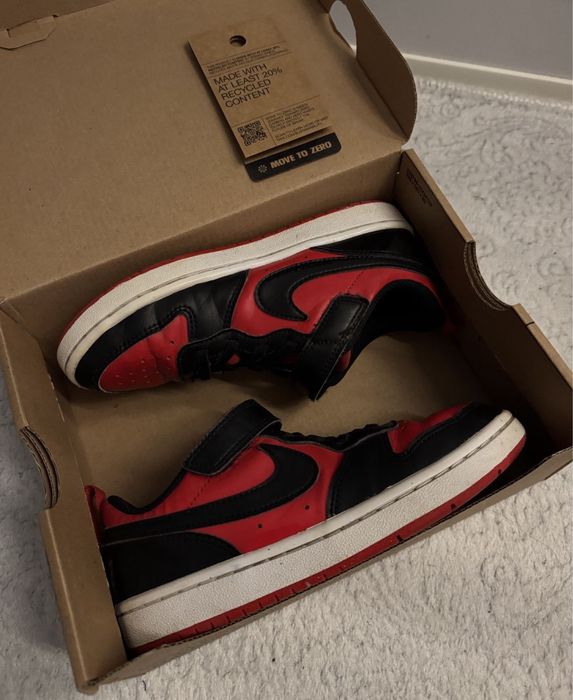 Nike COURT BOROUGH LOW RECRAFT червени маратонки 31.5номер