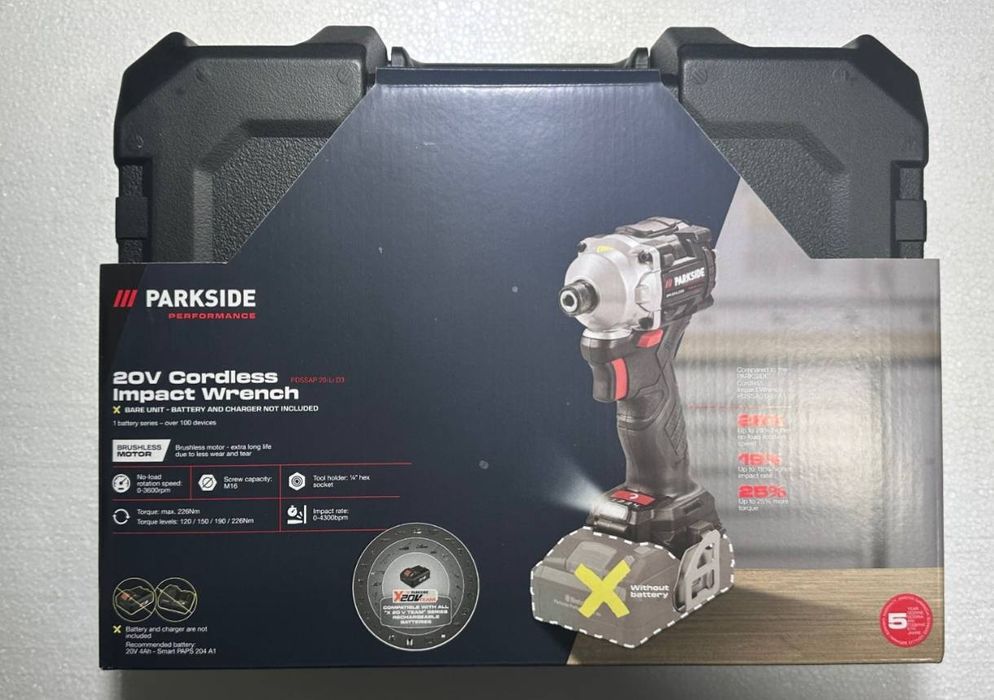 Bormașină impact Parkside negru 20v