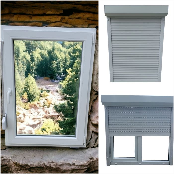 Geam  termopan pvc cu rolete disponibil pe stoc