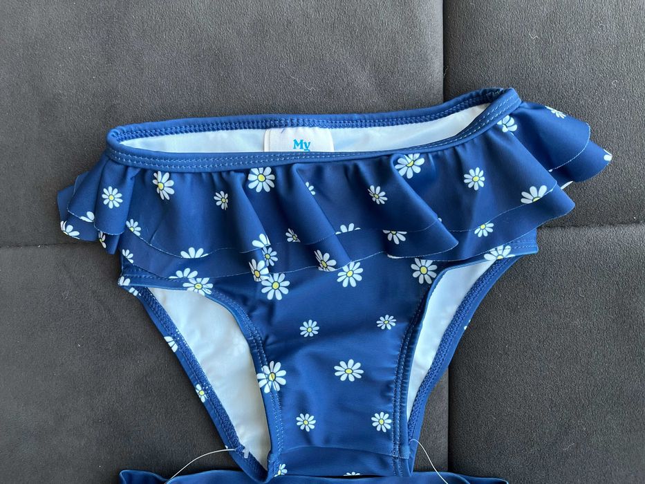 Бански за бебе момиче от две части с еднорог 18-24 месеца UPF40+