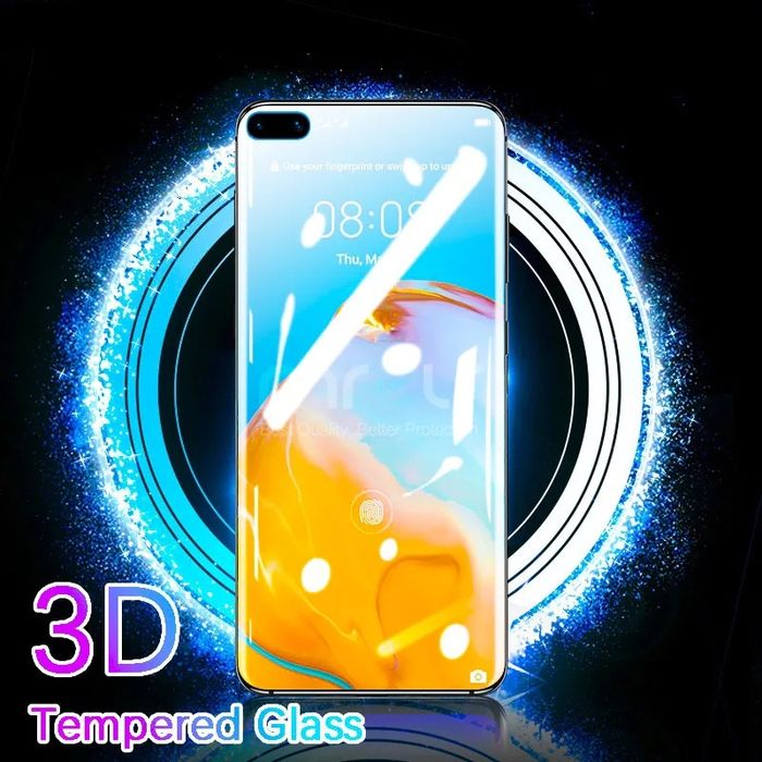 3D ЦЯЛО ЛЕПИЛО Стъклен протектор Huawei Mate 40 Pro / P40 30 Pro Pro+