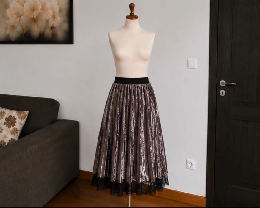Fusta plisata dama
