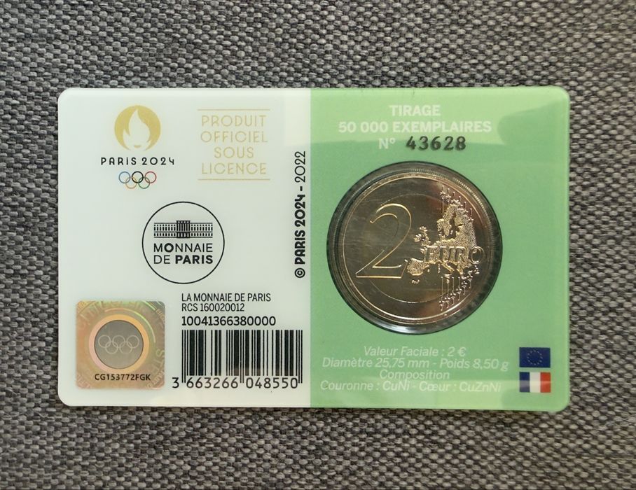 Възпоменателна монета 2 евро Франция 2022