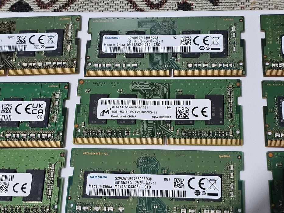 Lot RAM DDR4  sodimm 4GB  / 8GB pc4  pentru laptopuri , diferite frecv