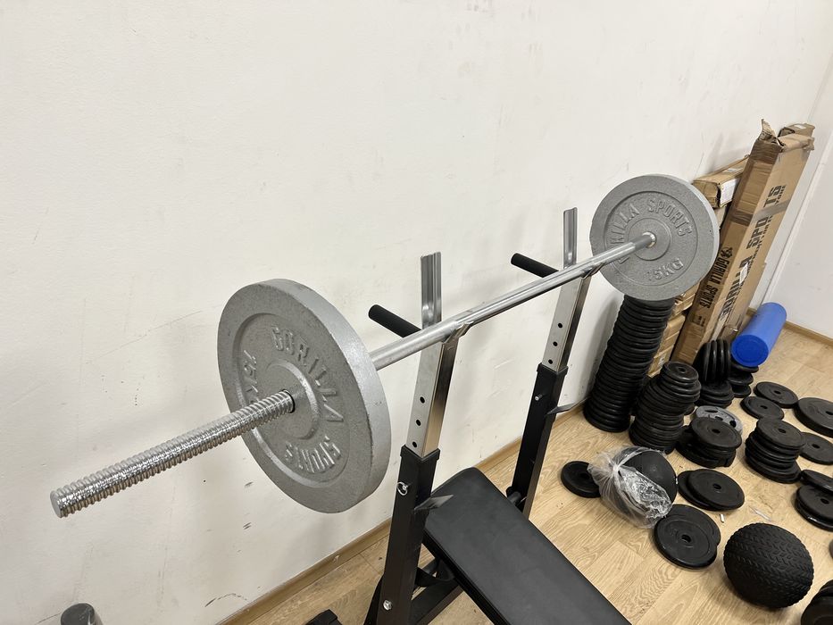 Bara haltera 1,75 m,10 kg,30 mm+discuri fier 2x15 kg noi, Total 40 kg