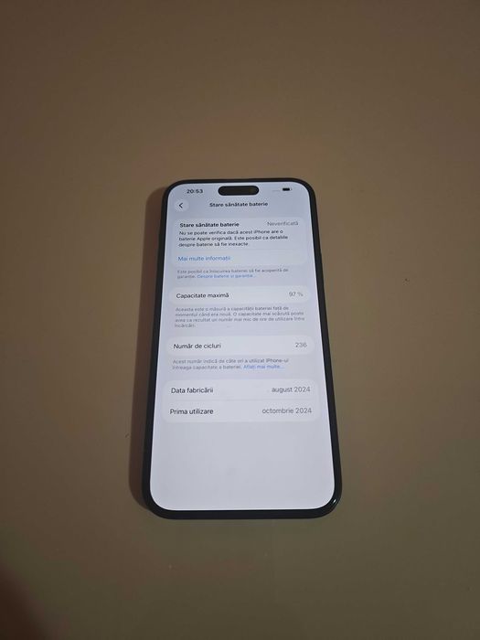 iPhone 15+ Plus 128GB 97% viața bateriei