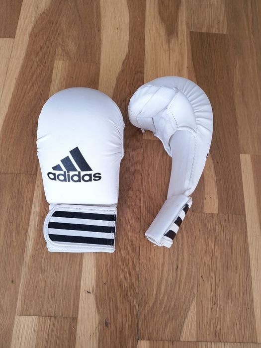 Manusi karate adidas S Alb