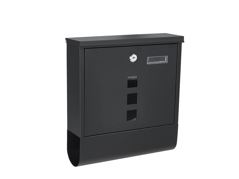 Пощенска кутия 34х30.7х10 см черна