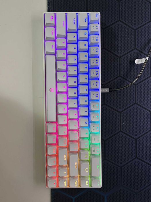 Tastatura gaming mecanica A+ K77W, iluminare RGB