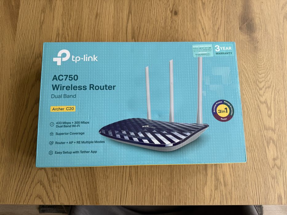 TP-Link Archer C20 AC750 Dual Band рутер – нов, неизползван