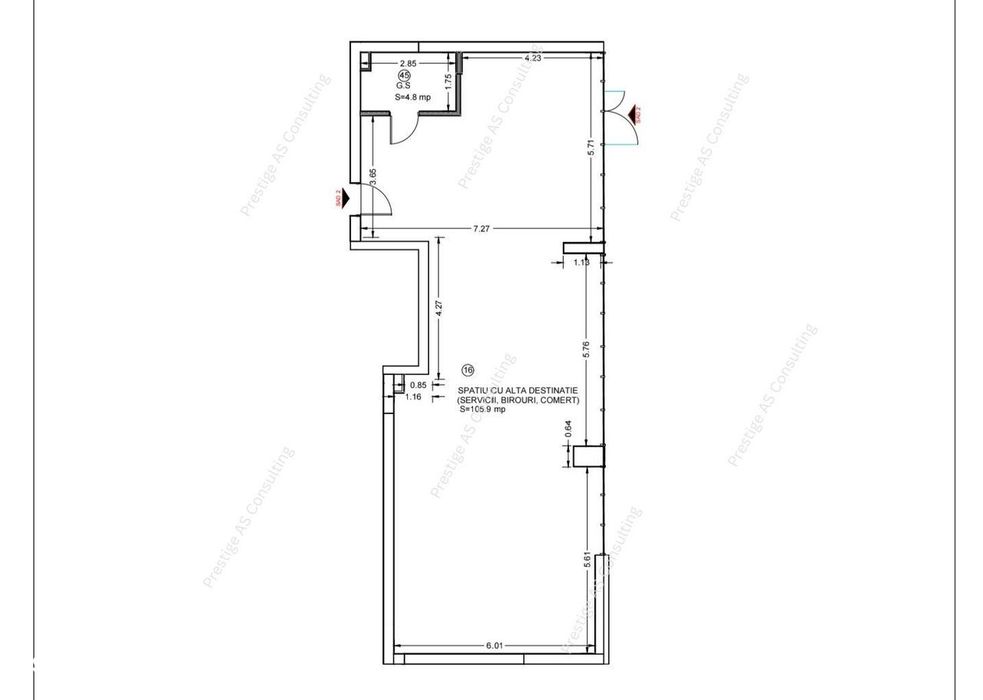 Spatiu comercial  | 111 mp | Alenia Botanic Park | Spatiu Vitrat
