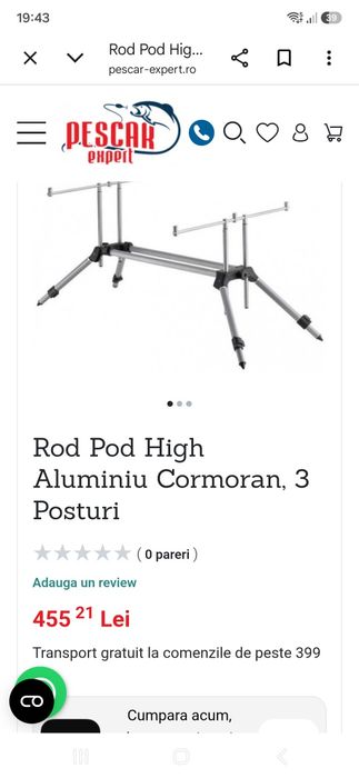 Rod pod Cormoran 3 posturi aluminiu