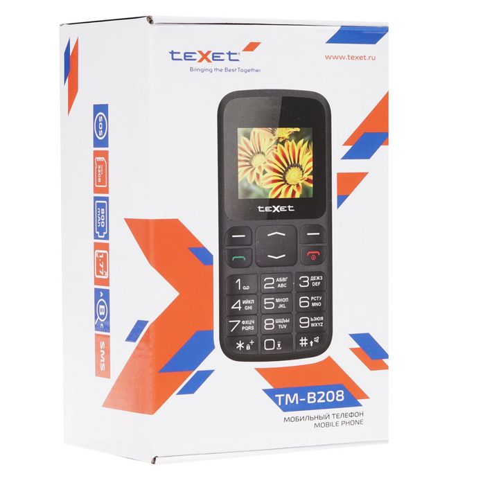 Кнопочный телефон Texet TM-B208