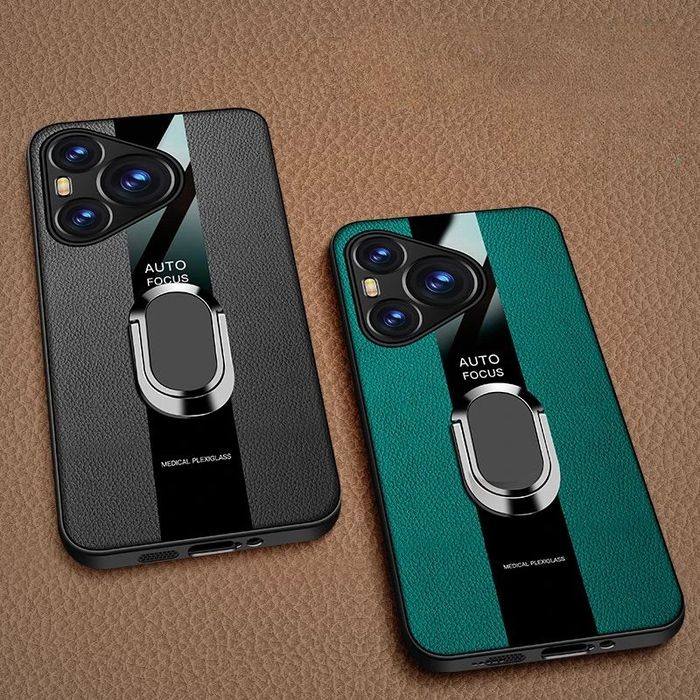 Huawei Pura 70 Ultra / PORSCHE Кожен кейс с пръстен магнит
