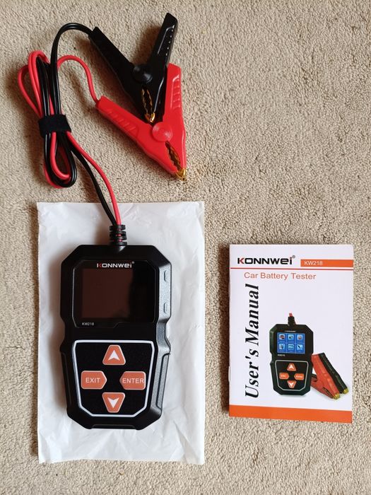 KONNWEI KW218 - Tester / Analizor Baterie Auto 6V / 12V, rating 100 - 2000 CCA, capacitate 2 - 220 Ah - NOU / SIGILAT
