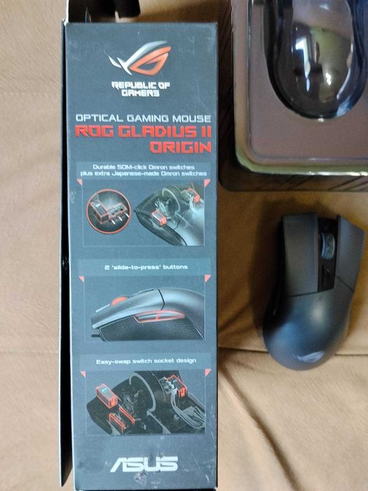 Геймърска мишка ASUS ROG Gladius II Origin 12000 DPI