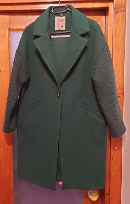 palton dama 42/L verde made in Italy