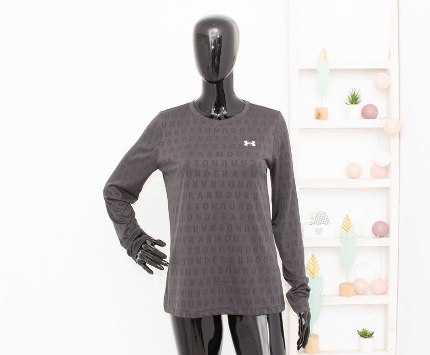 Under Armour дамска блуза сива дълъг ръкав принт loose fit S