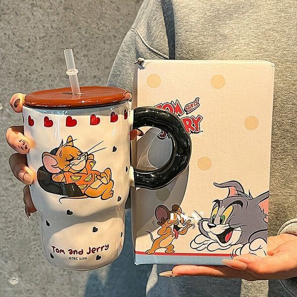 Кружка "Том и Джерри" С крышкой