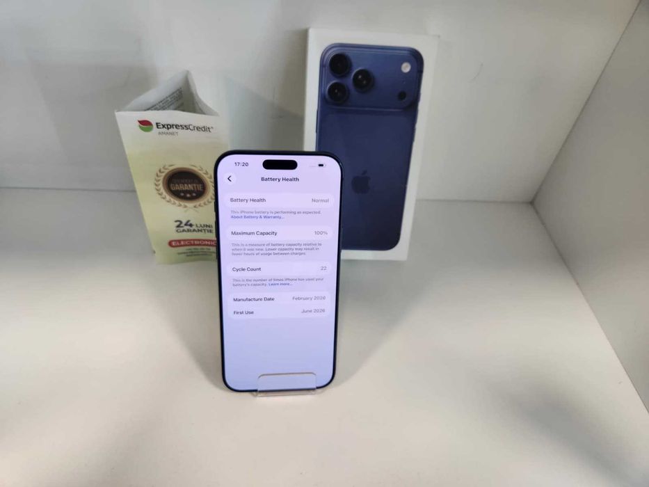 Telefon Apple Iphone: 17 Pro Max 512 GB 22 Cicluri (Ag8 Tudor/B75147) – Garantie 2 Ani!