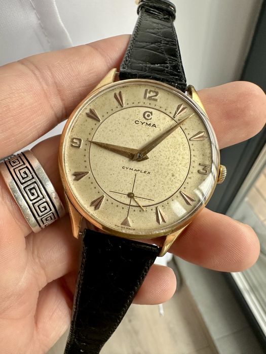 Ceas Cyma mecanic jumbo vintage