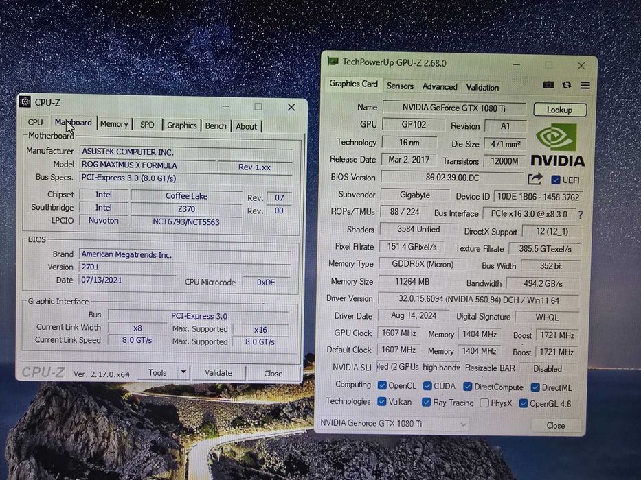 PC gaming i7 8700k, 2x1080ti,32GB DDR4