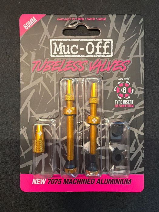 Muc-off tubeless valve 60mm Gold