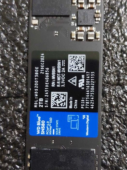 2TB M.2 NVMe WD SN580, PCIe 4.0