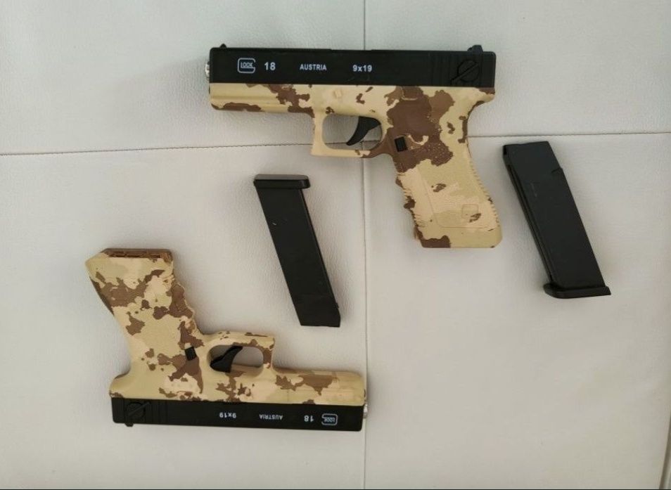 Airsoft Gun Glock 18 Austria Construcție solidă aluminiu și ABS ideal de tras la țintă ( pistol cu bile de plastic ,include 500buc