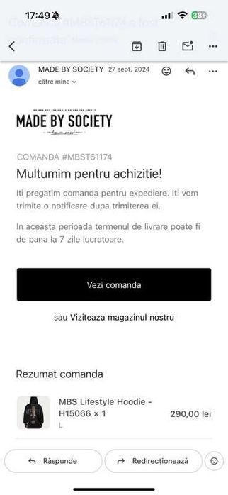 Hanorac Made By Society [VAGABOND]