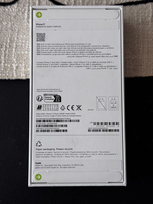 iPhone 17 Negru 256Gb SIGILAT