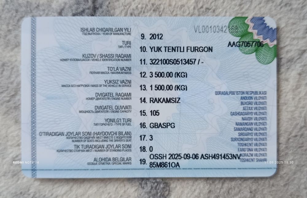 Gazel tentli sotiladi. 2012