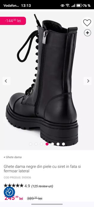 Ghete piele Dasha mărimea 39
