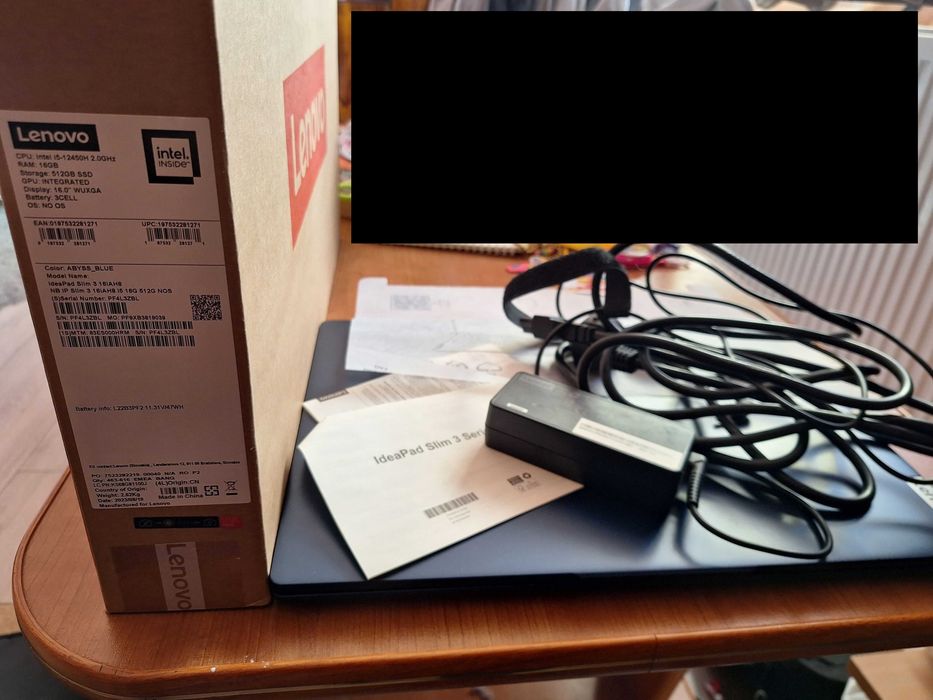 Vand Lenovo Idepad 3  WUXGA 16' intel i5 12450H ca
