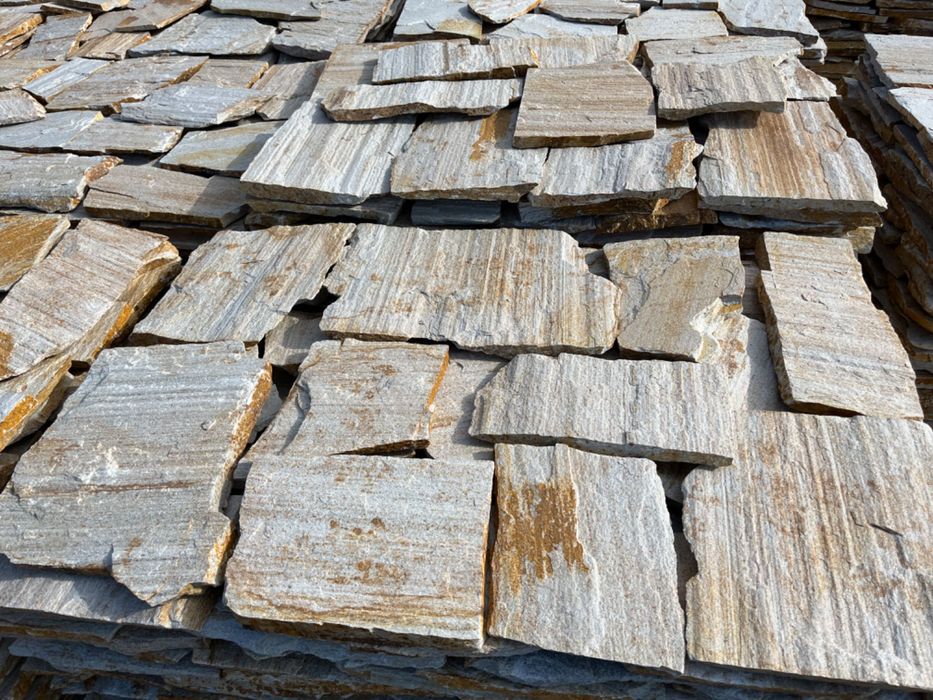 Жълт естествен камък гнайс за под