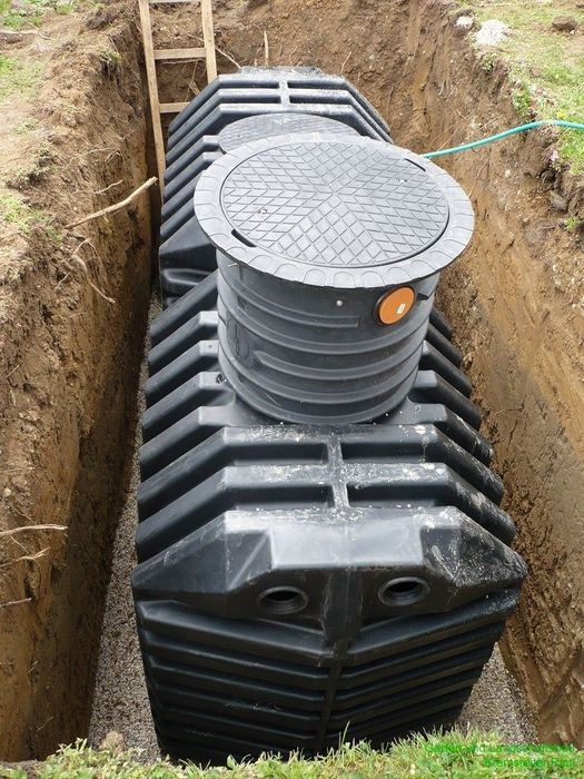 Канализация, септик, до ключа, траншей