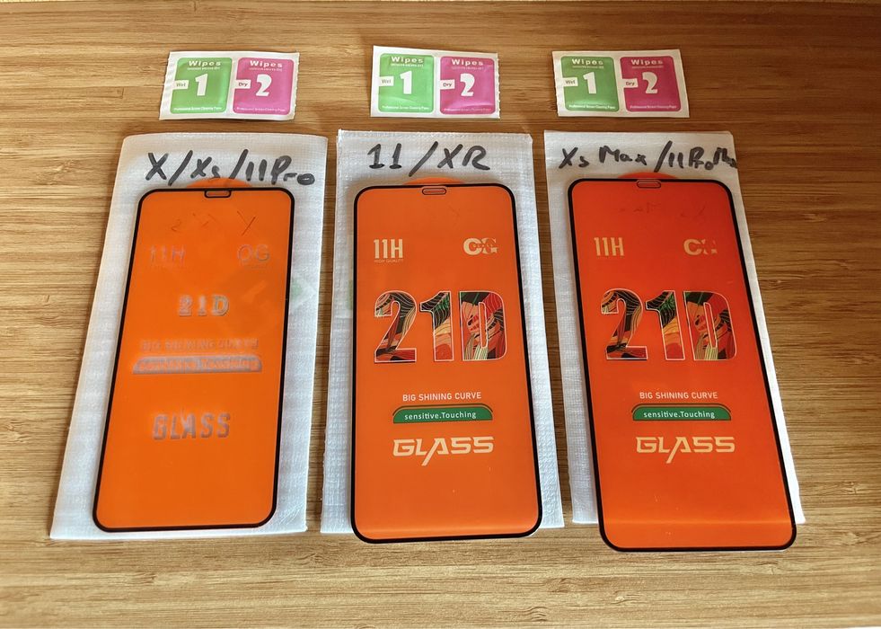 Vand folie sticla fullscreen 21D Iphone Xs Max,11,12,13,14,15 Pro Max