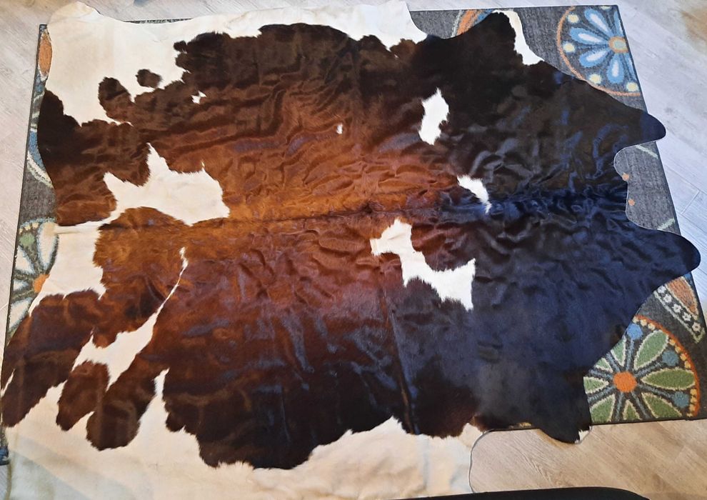 100% Natural Cowhide Cow-skin Leather Rug - Made in BRAZIL 220 x 180cm