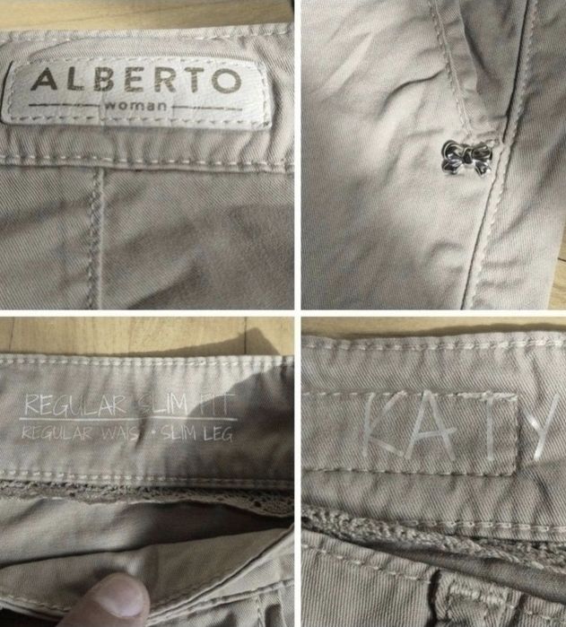 Pantaloni damă Alberto, Model: Katy, Regular Slim Fit, Noi - 36R