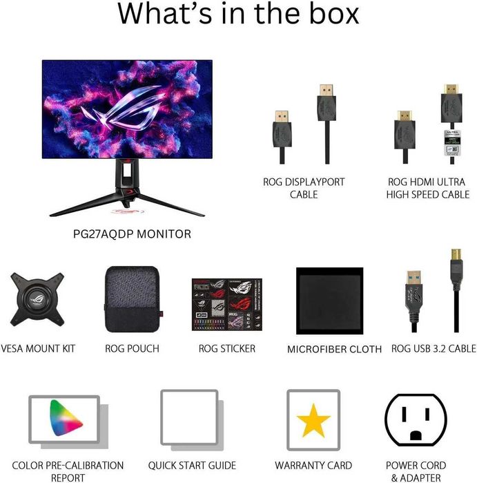 Asus Rog Swift 27" PG27AQDP 480hz 0,03 ms