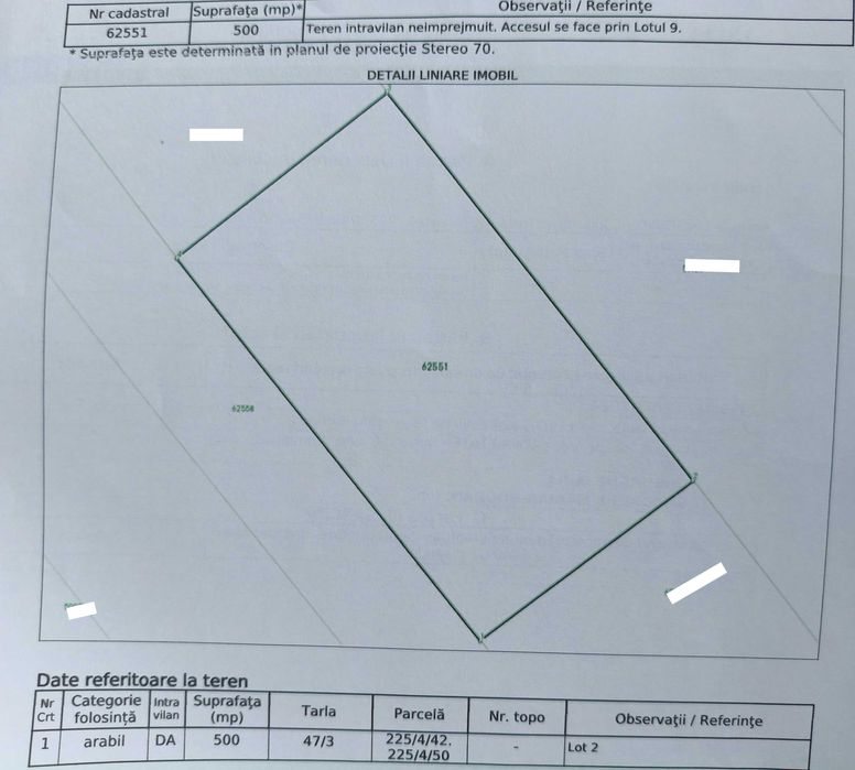Vând teren Clinceni 500 mp intravilan