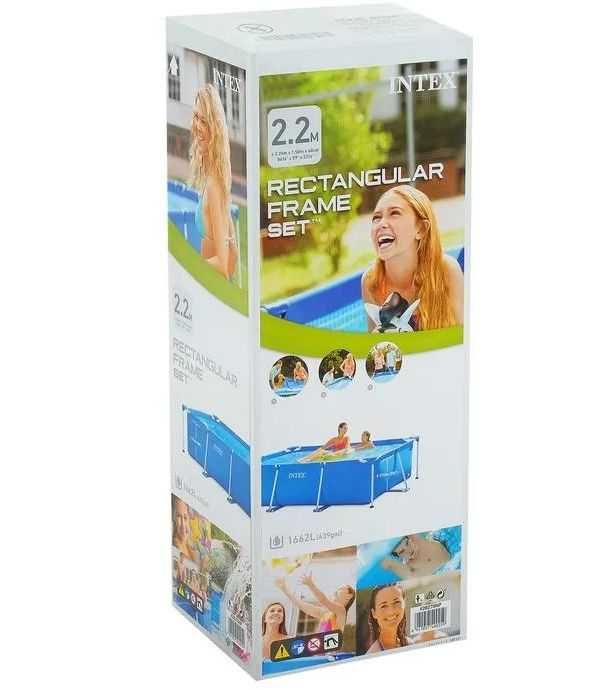 Каркасный бассейн интекс easy set Intex 220x150x60 см, 1662л, 28270